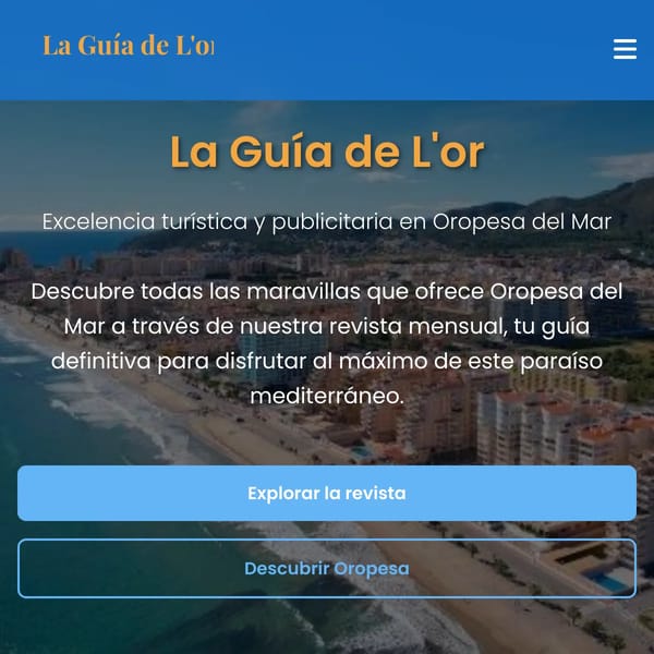 La Guía de L'or - Revista Turística de la costa Azahar y la costa Blanca
