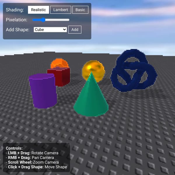 3D Shapes with Realistic Shading