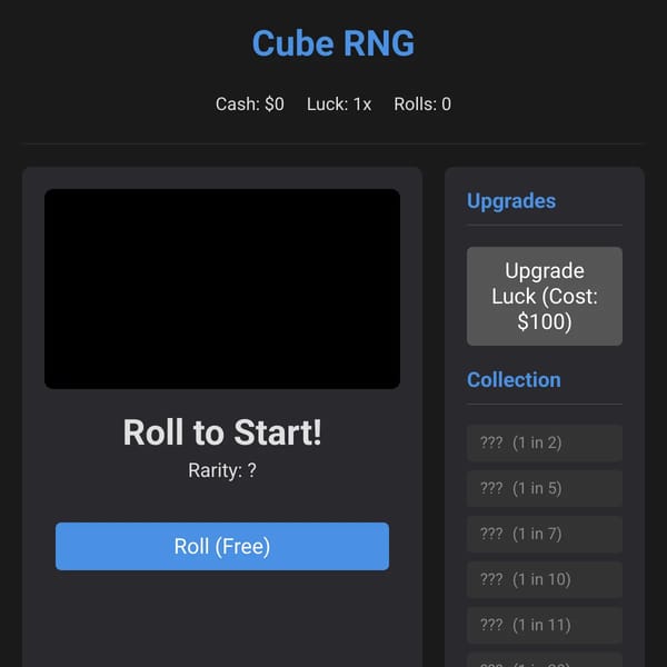 Cube RNG