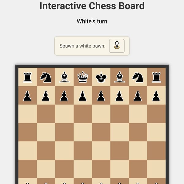 Chess: white king's anarchy