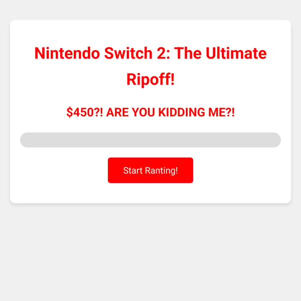 Nintendo Switch 2 Rant