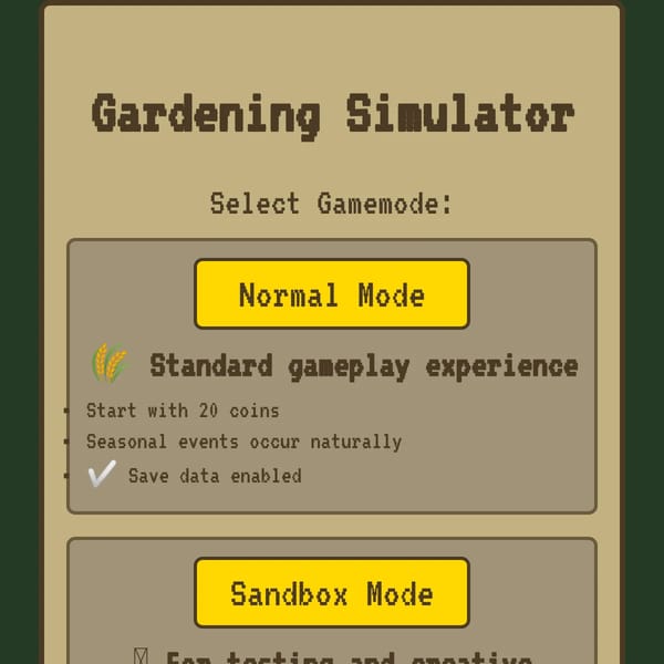 Gardening Simulator