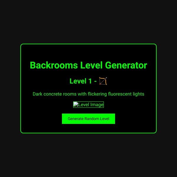 Backrooms Level Generator