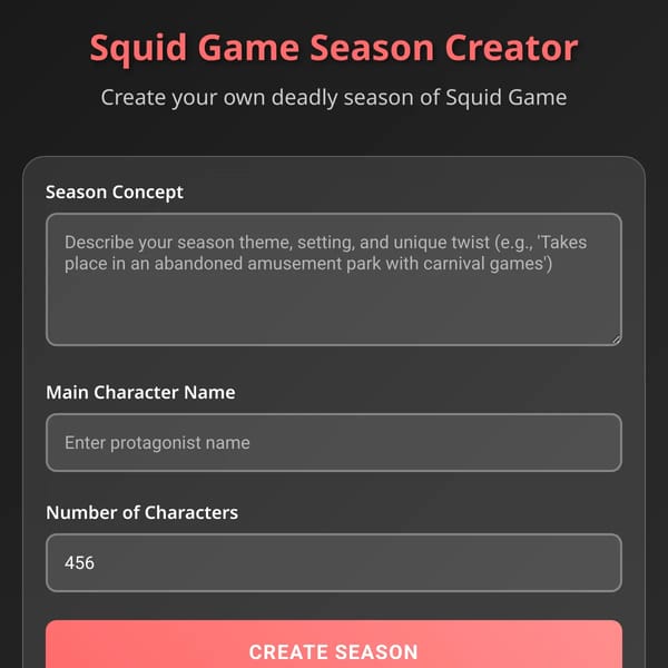 Squid Game Season Creator