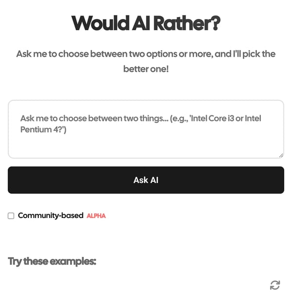 Would AI Rather?