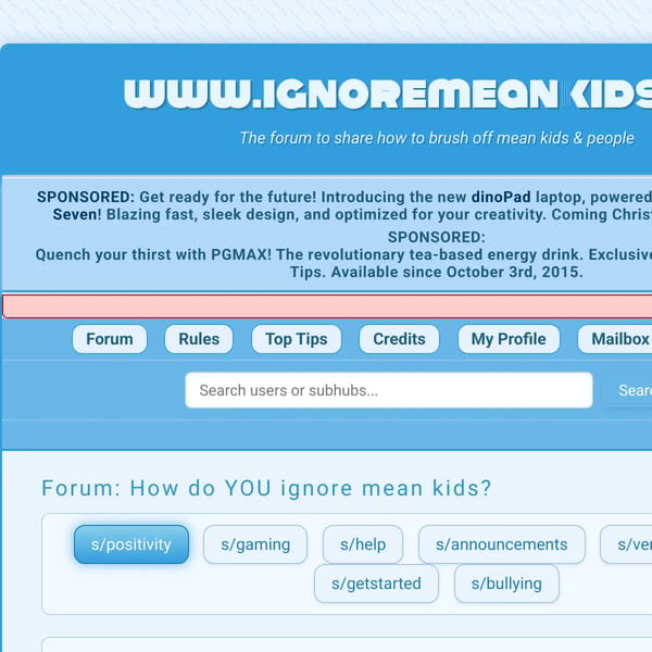 www.ignoremeankids.net - Archived Website from 2008