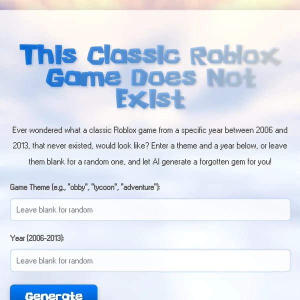 This Classic Roblox Game Does Not Exist