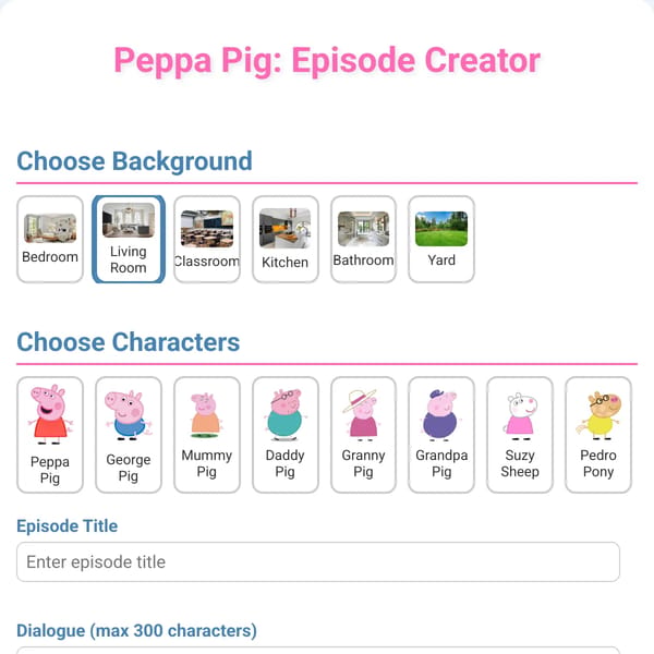 Peppa Pig: Episode Creator