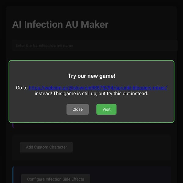AI Infection AU Maker Game+