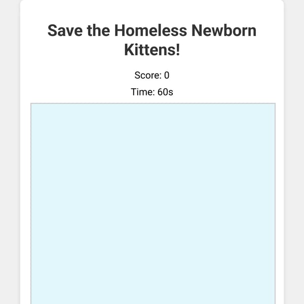 Save the Homeless Newborn Kittens!