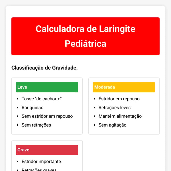 Calculadora de Laringite Pediátrica