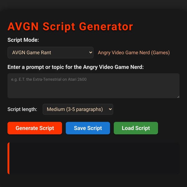 AVGN Script Generator