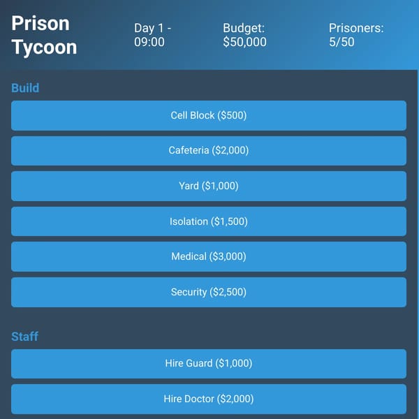 Prison Tycoon - Symulator Więzienia