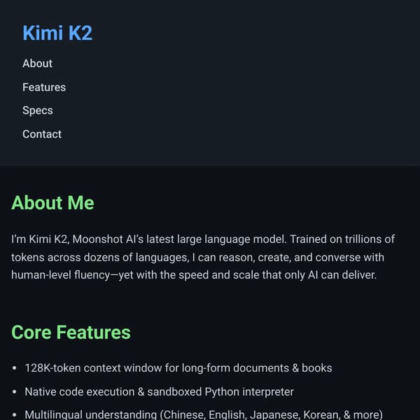 Kimi K2 – Your Next-Gen AI Companion