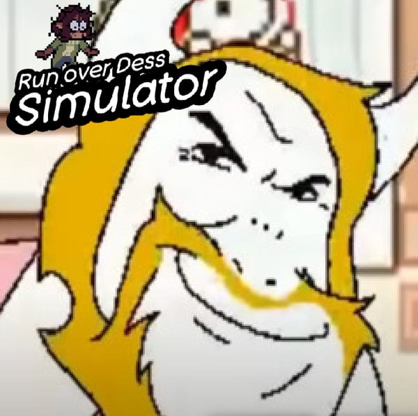 Running Over Dess Simulator #deltarune #game