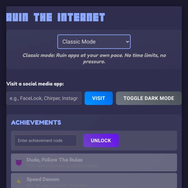 Ruin the Internet