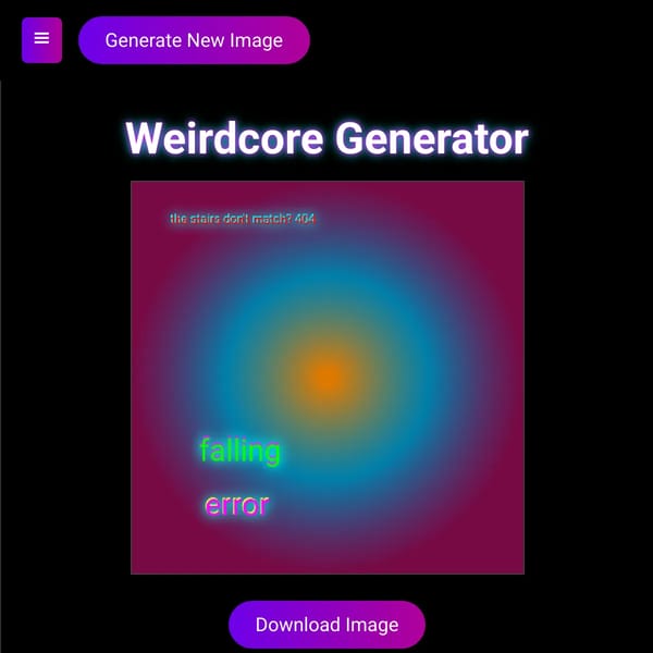 Weirdcore Image Generator