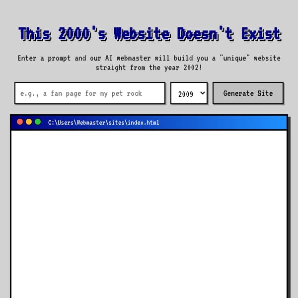 This 2000's Website Doesn't Exist