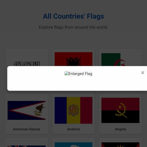 World Flags Display