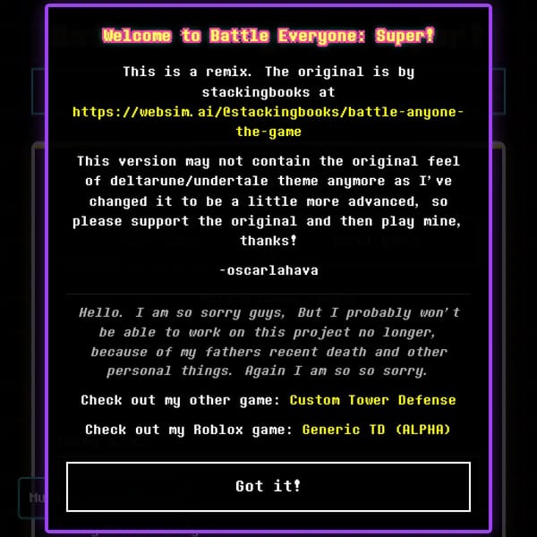 Battle Anyone: The Game