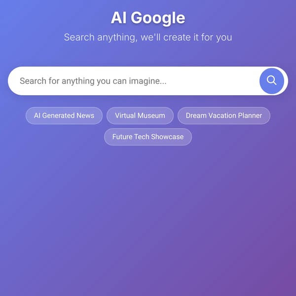 AI Google - Generate the Web