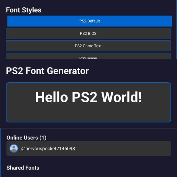 PS2 Font Generator
