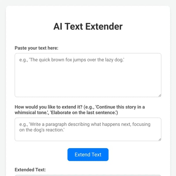 AI Text Extender