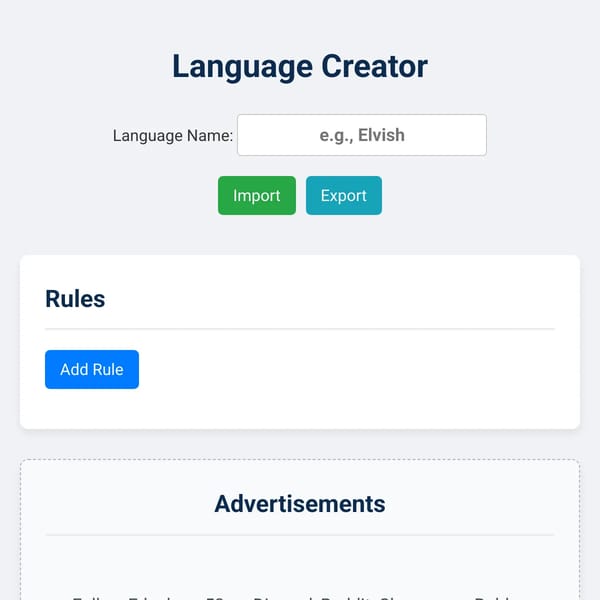 Custom Language Creator