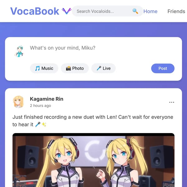 VocaBook - Connect with Vocaloids