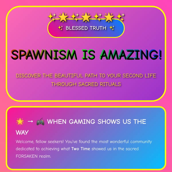 Spawnism IS OKAY! (joke)