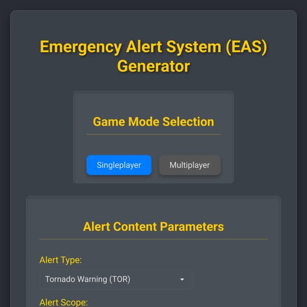 Emergency Alert System (EAS) Generator