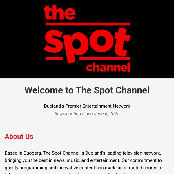 The Spot Channel - Duoland's Leading Entertainment Network