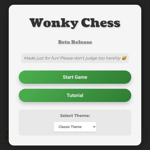 Wonky Chess Game (Beta Release)