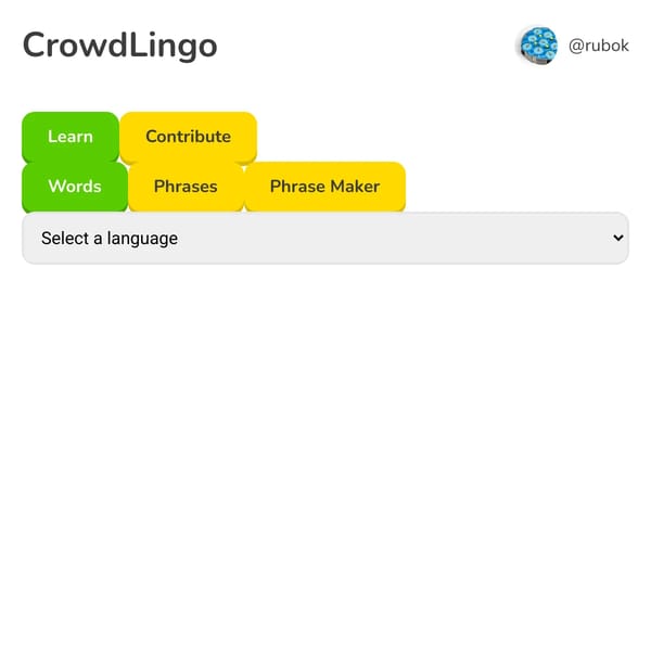 CrowdLingo - Crowdsourced Language Learning