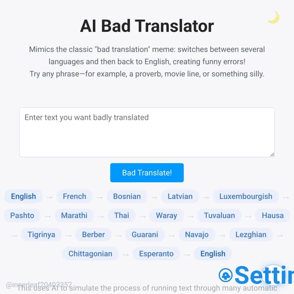 AI Bad Translator