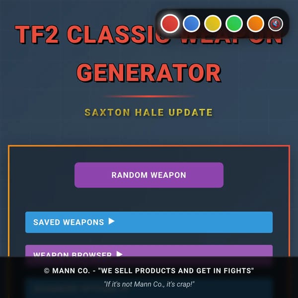 TF2 Classic Weapon Generator (UPDATE)