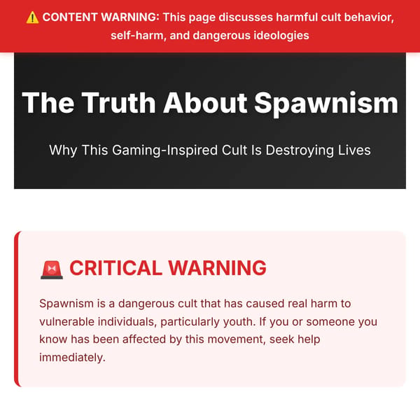 The Truth About Spawnism - Why This Dangerous Cult Must Be Stopped