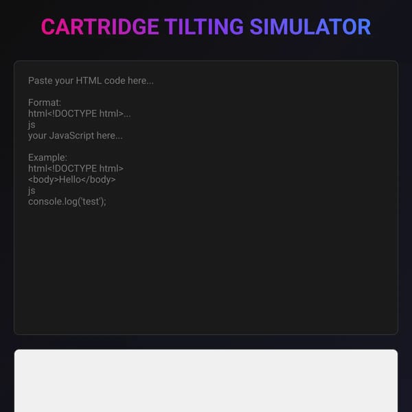 Cartridge Tilting Simulator