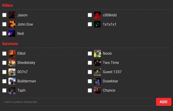 Forsaken Match Creator