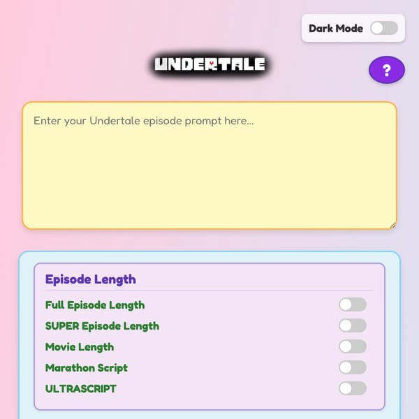 Undertale Episode Generator