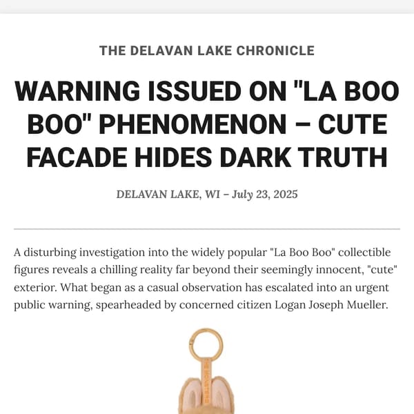 My own made article about labubus
