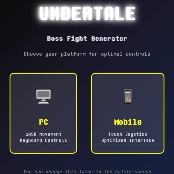 Undertale Boss Generator
