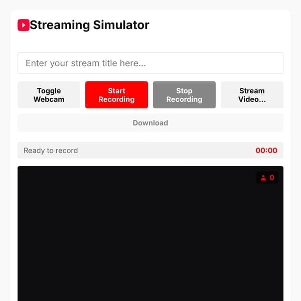 Streaming Simulator but its Youtube (go to ver 318)