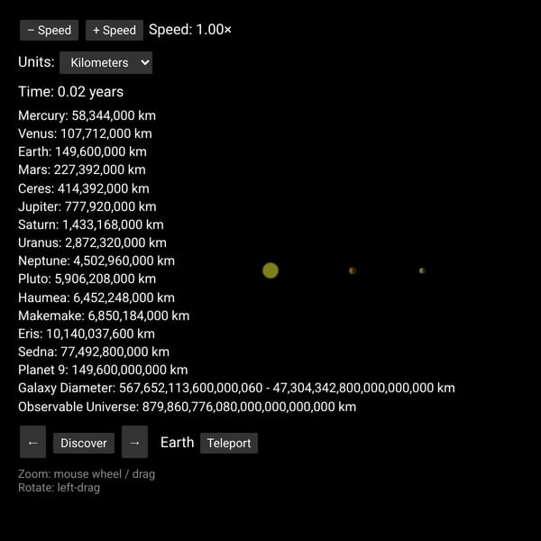 Solar System Simulator 3D