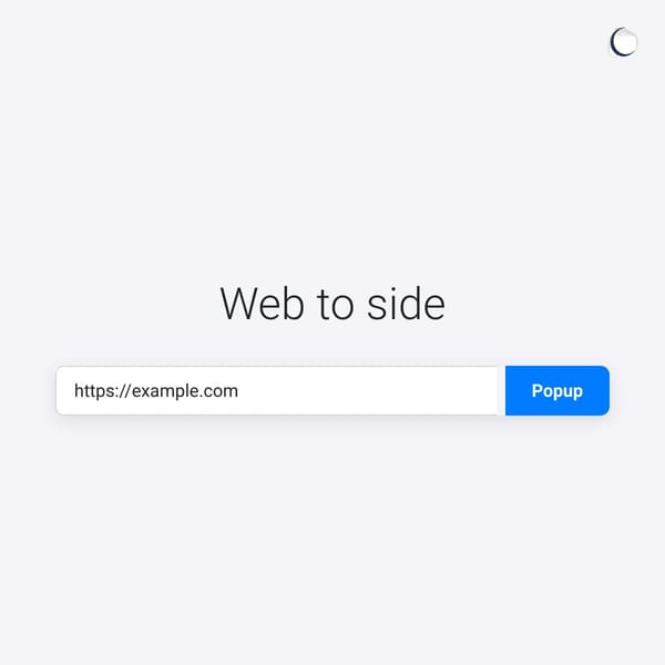 Web to side