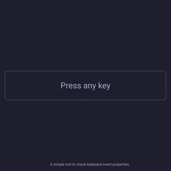 Keyboard Key Inspector