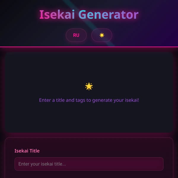 Isekai Generator