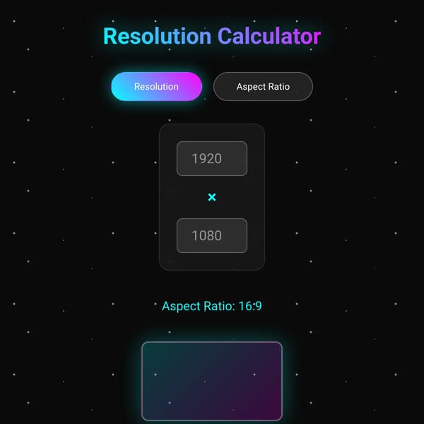 Resolution Calculator