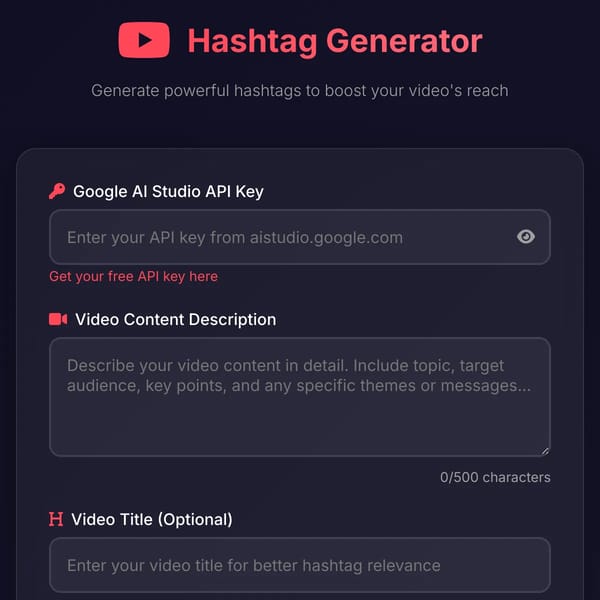 YouTube Hashtag Generator - Boost Your Reach