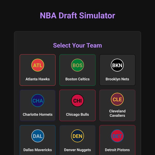 NBA Draft Simulator | With Season Simulation